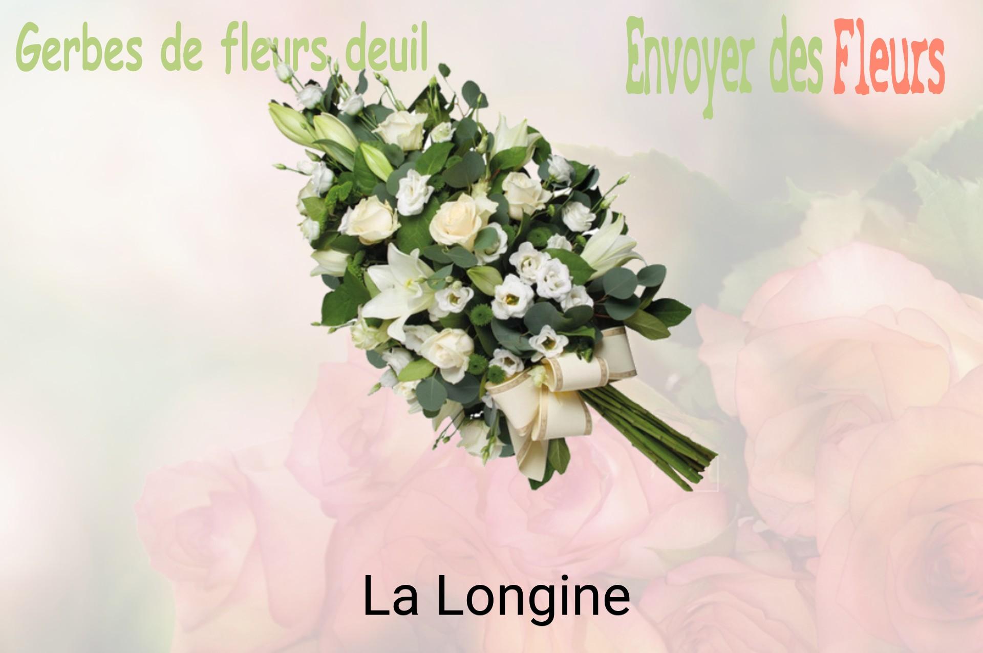 Gerbe de fleurs de deuil livrée à La Longine